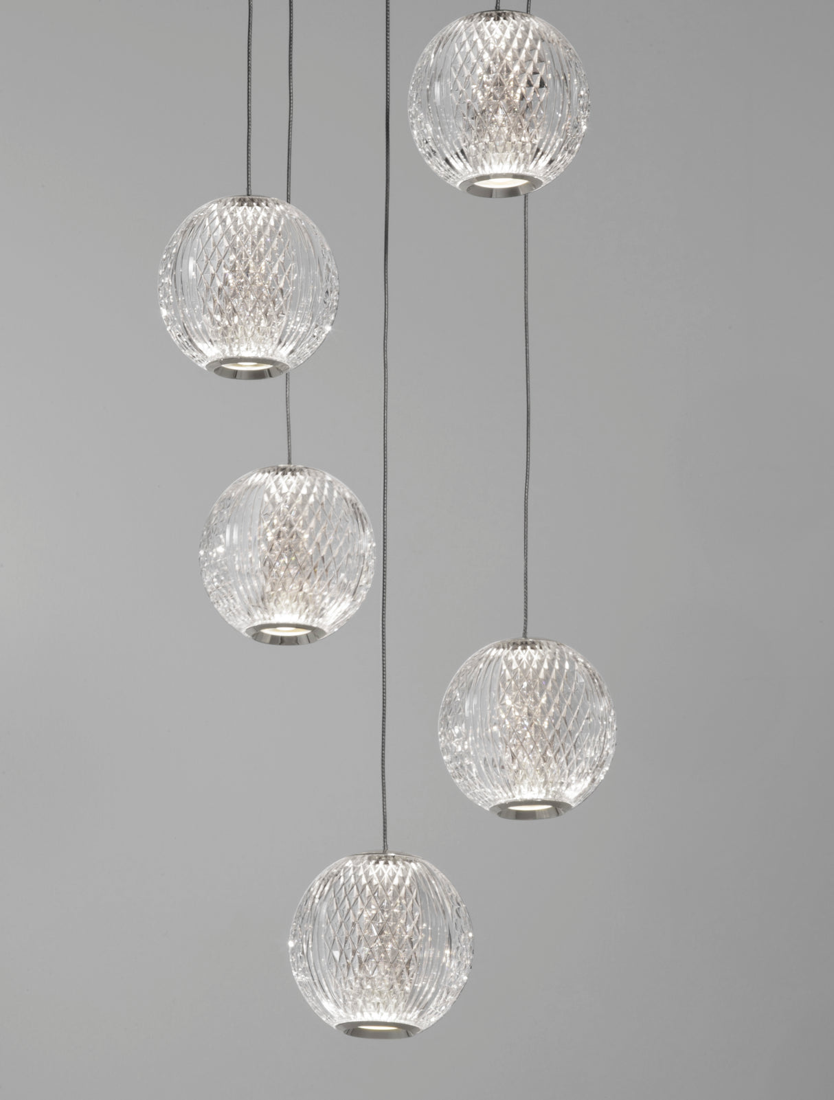 BRILLANTE 5-Kugel-Hängeleuchte-Luxomo Leuchten