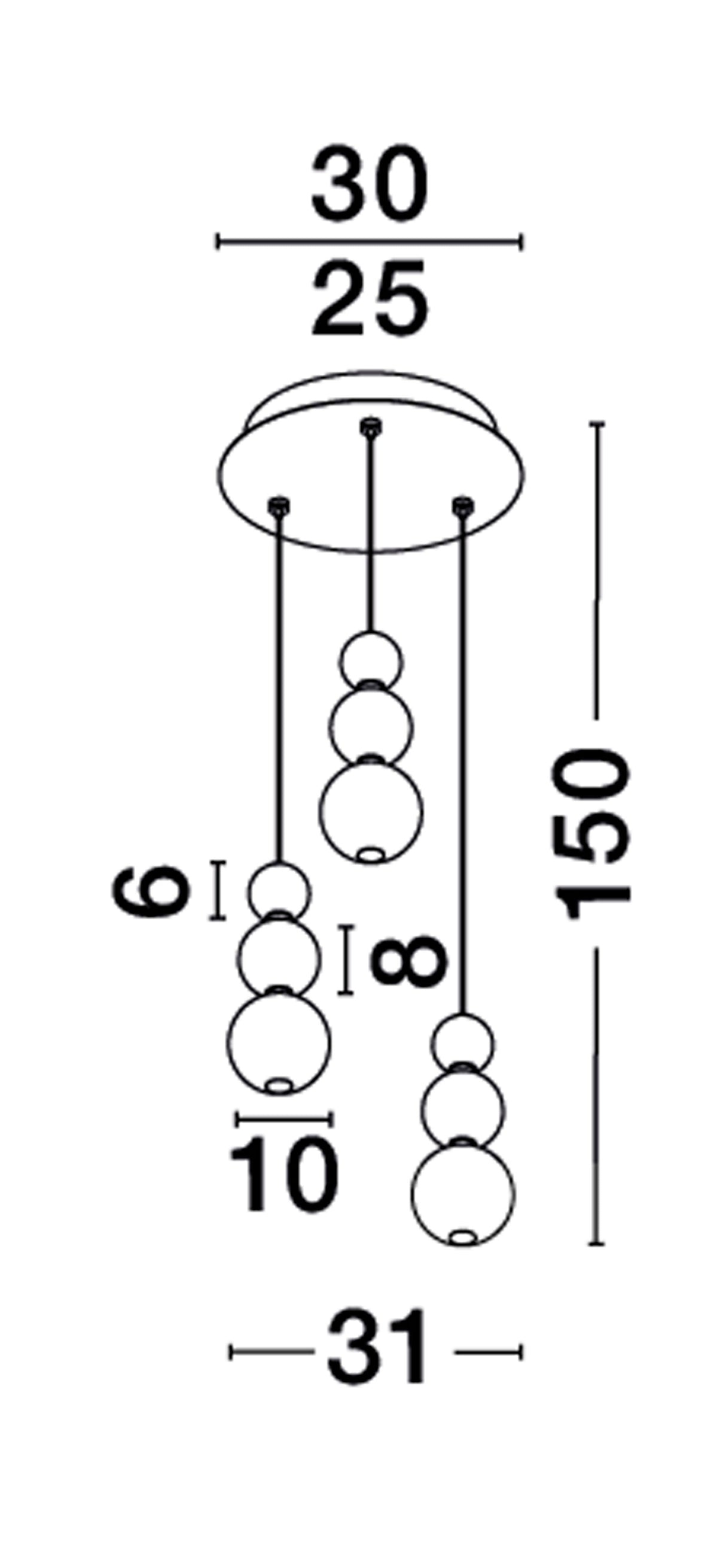 PERLA Hängeleuchte Ø 31cm-Luxomo Leuchten