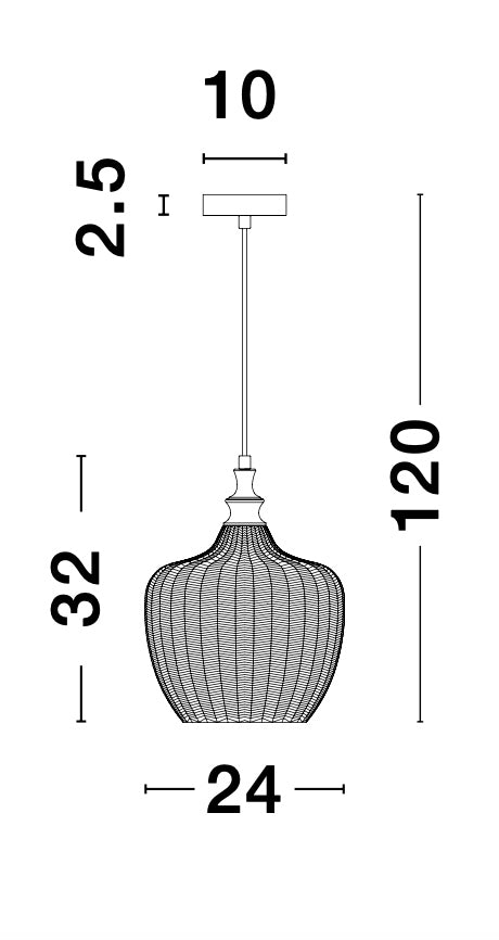LONI Pendelleuchte Ø 24cm-Luxomo Leuchten