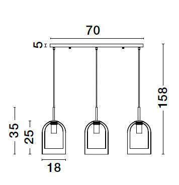 VELOR Hängeleuchte linear-Luxomo Leuchten