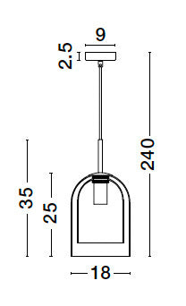 VELOR Hängeleuchte Ø 18cm-Luxomo Leuchten