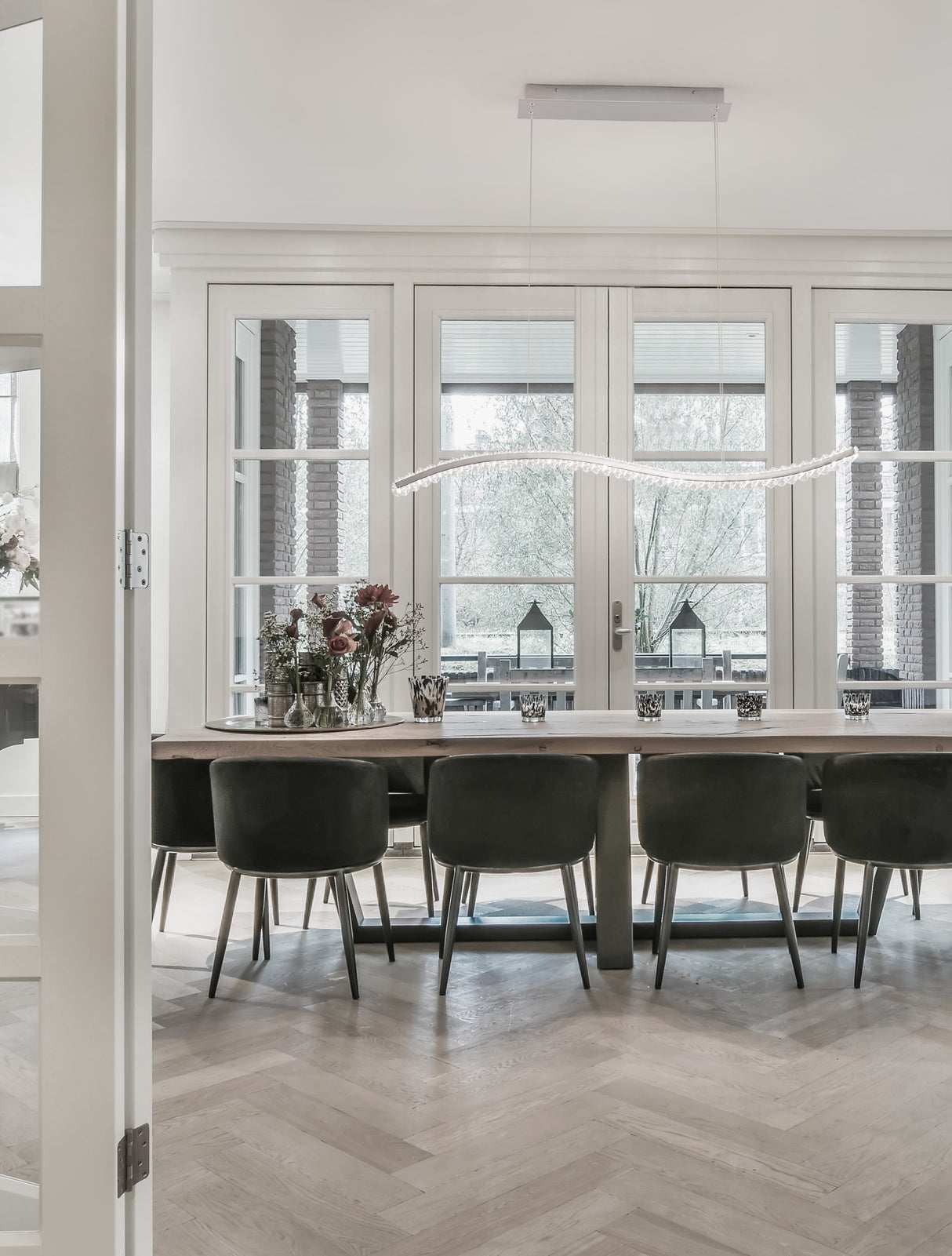 AURELIA Kristall-Hängeleuchte 100cm-Luxomo Leuchten