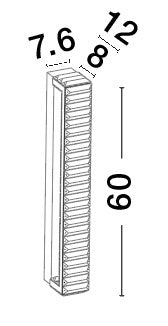 AURELIA Kristall-Wandleuchte 60cm-Luxomo Leuchten