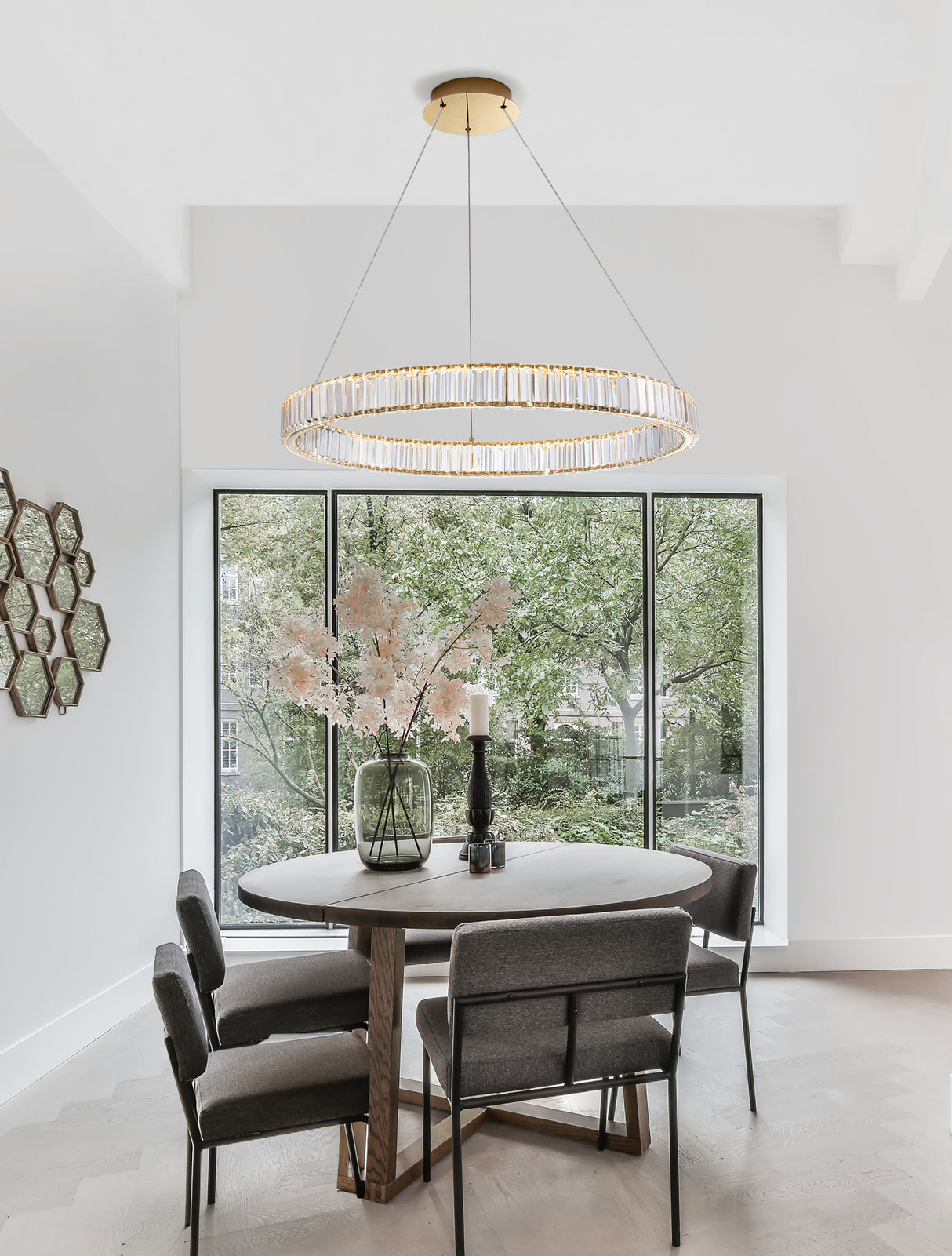 AURELIA Kristall-Hängeleuchte rund-Luxomo Leuchten