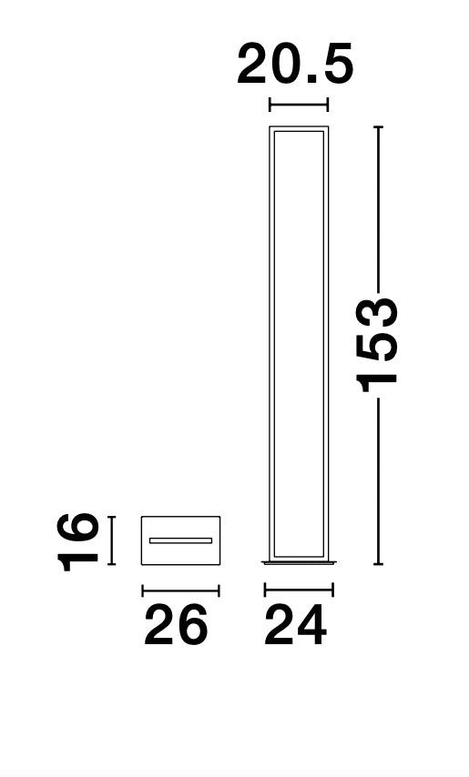 WENNA Stehleuchte 153cm-Luxomo Leuchten