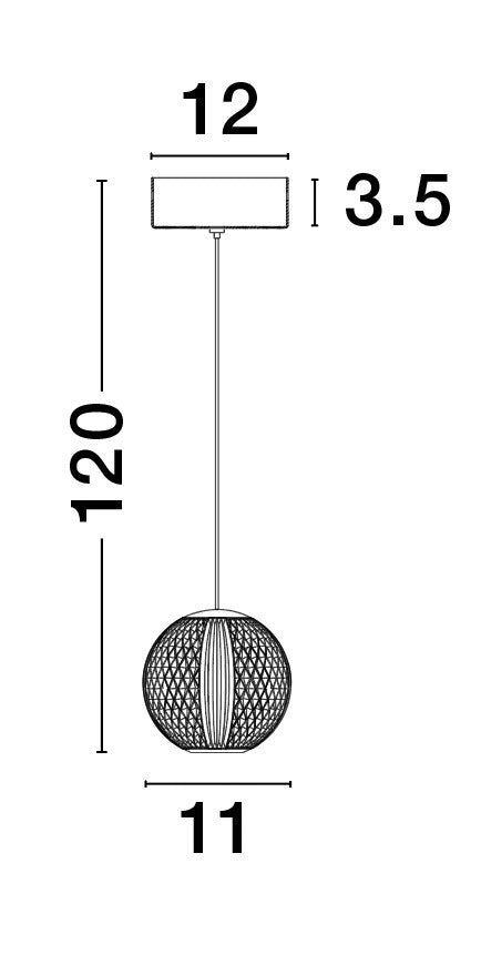 BRILLANTE Hängeleuchte Ø 12cm-Luxomo Leuchten