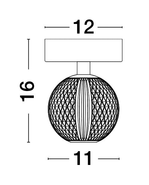 BRILLANTE Deckenleuchte Ø 11cm-Luxomo Leuchten