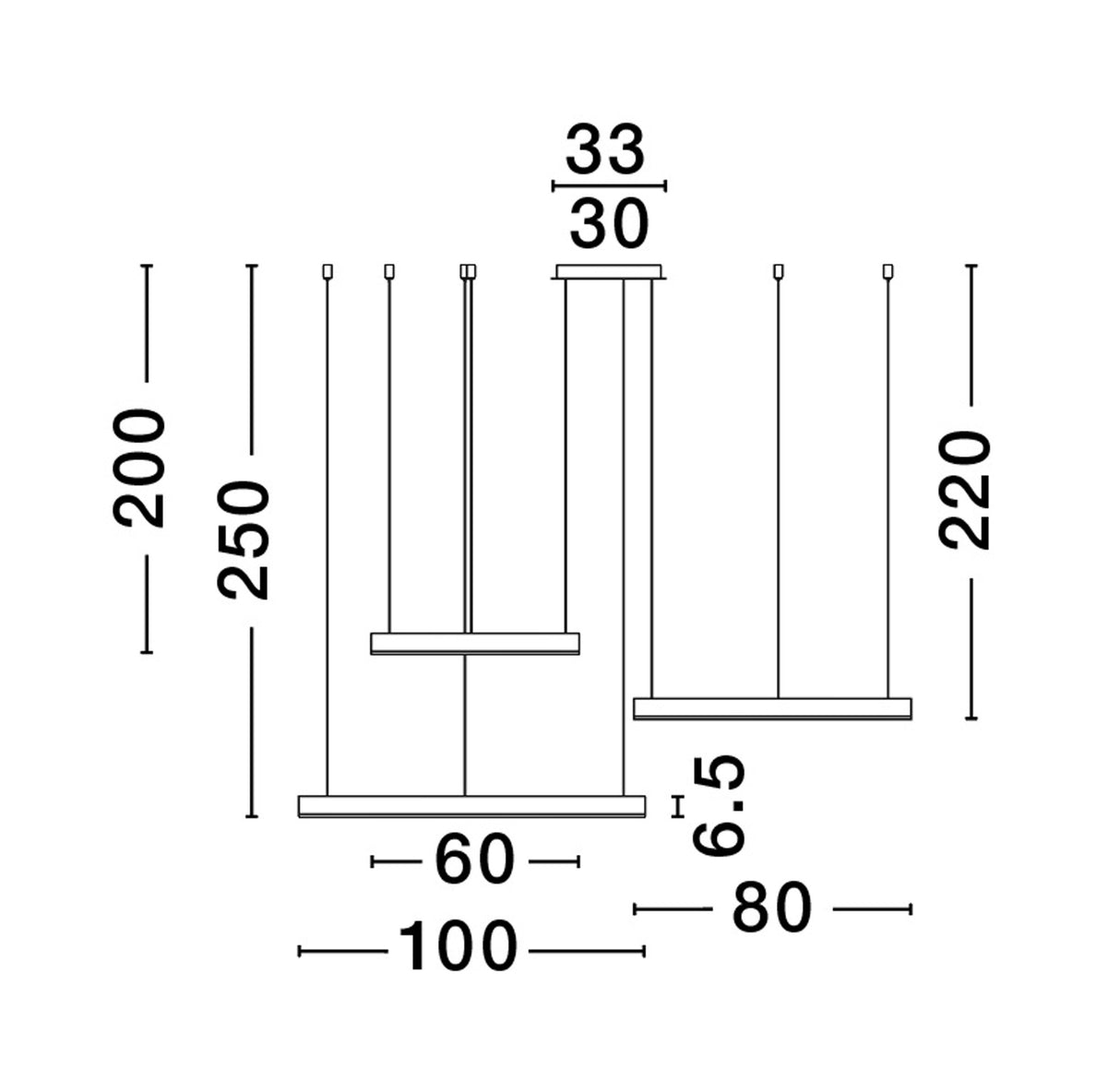 MOTIF Hängeleuchte 3 Ringe-Luxomo Leuchten