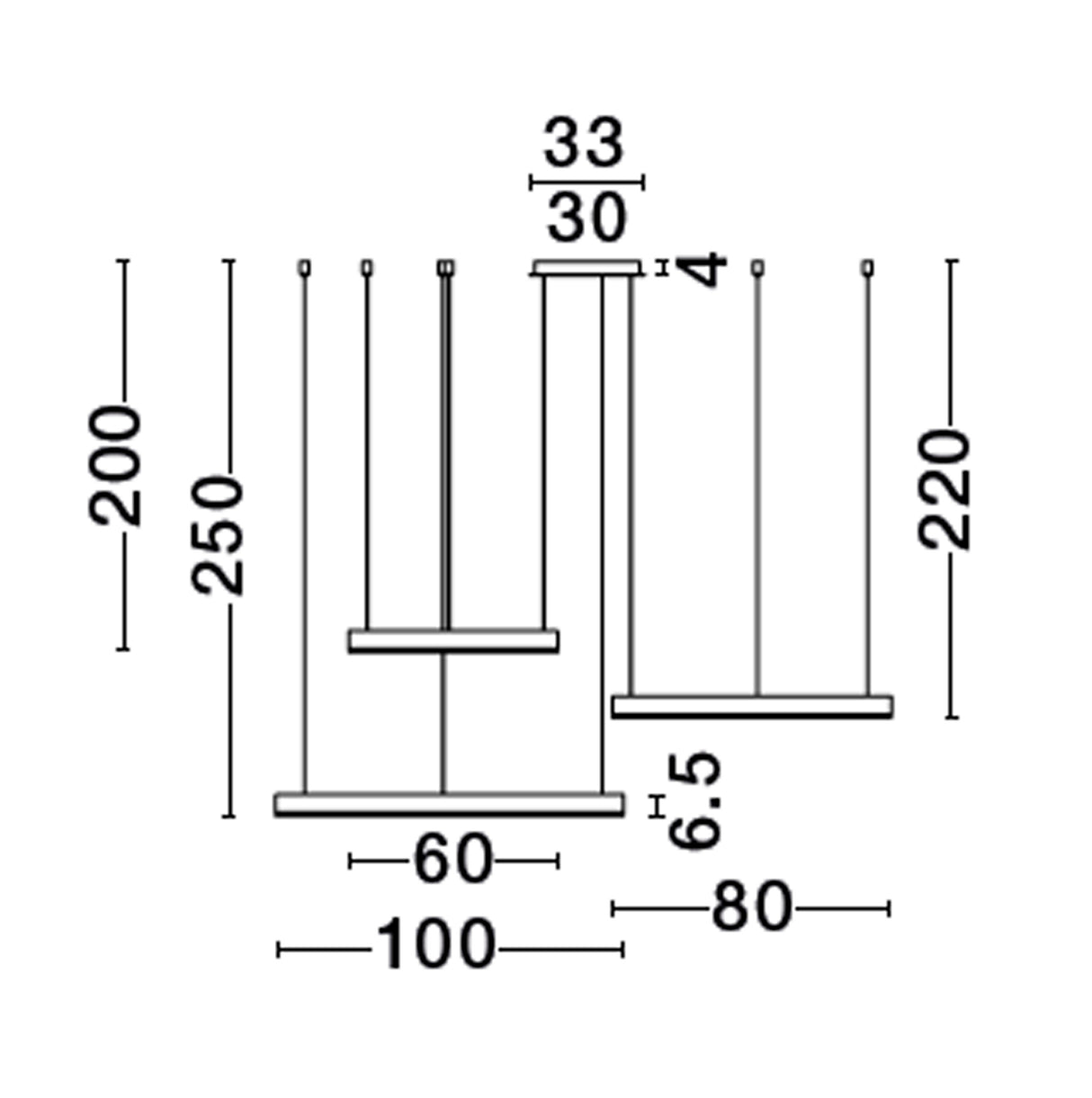 MOTIF Hängeleuchte 3 Ringe-Luxomo Leuchten