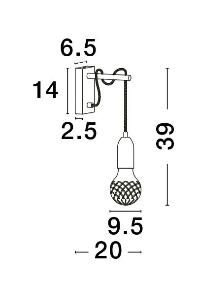 VEDA Wandleuchte 1x6W-Luxomo Leuchten