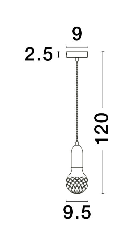 VEDA Hängeleuchte Ø 9,5cm-Luxomo Leuchten