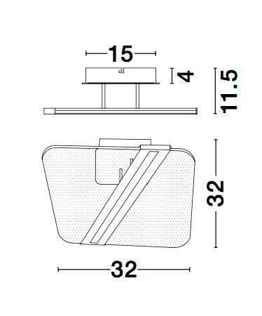 JERTUNA Deckenleuchte quadratisch-Luxomo Leuchten