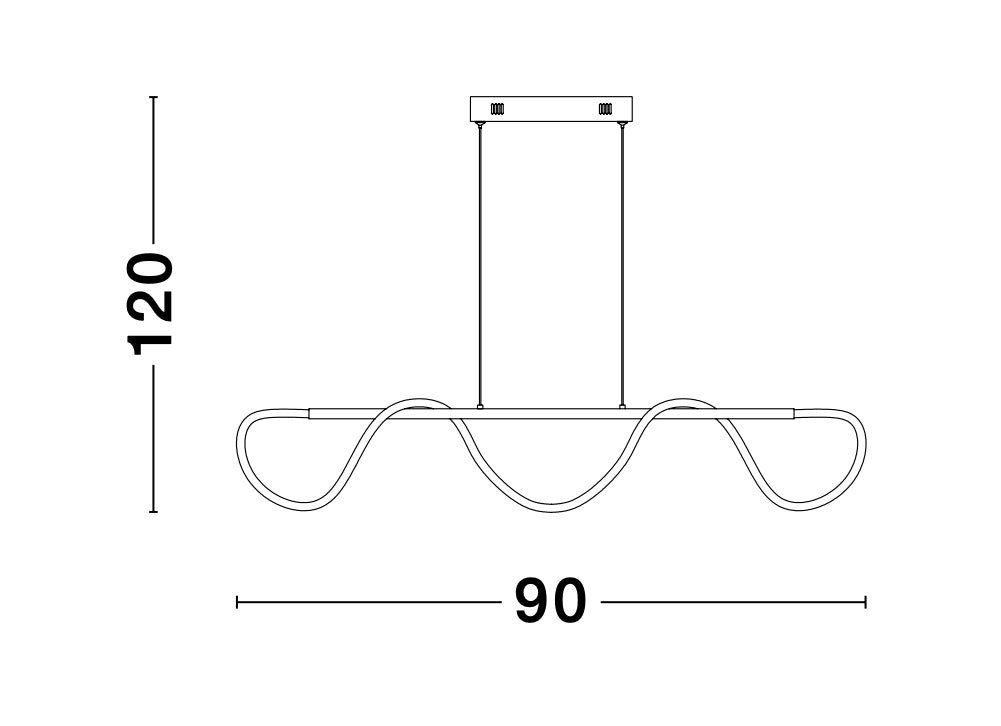 TIRIAC Hängeleuchte linear-Luxomo Leuchten
