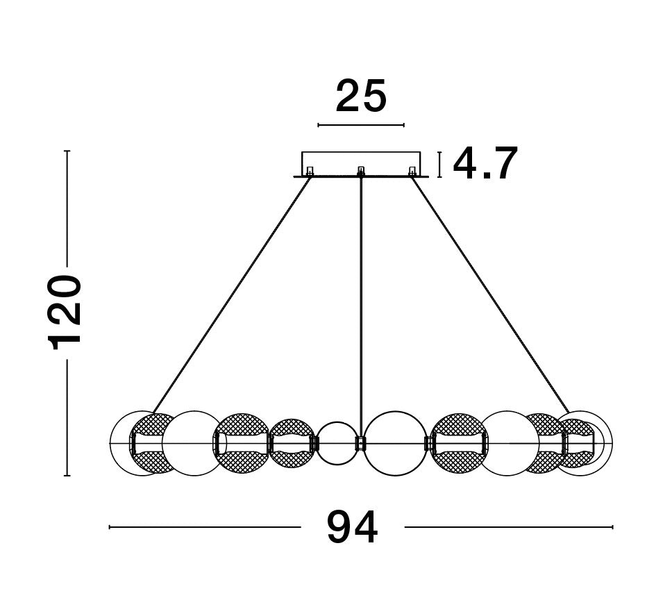 BRILLE Hängeleuchte Ø 94cm-Luxomo Leuchten