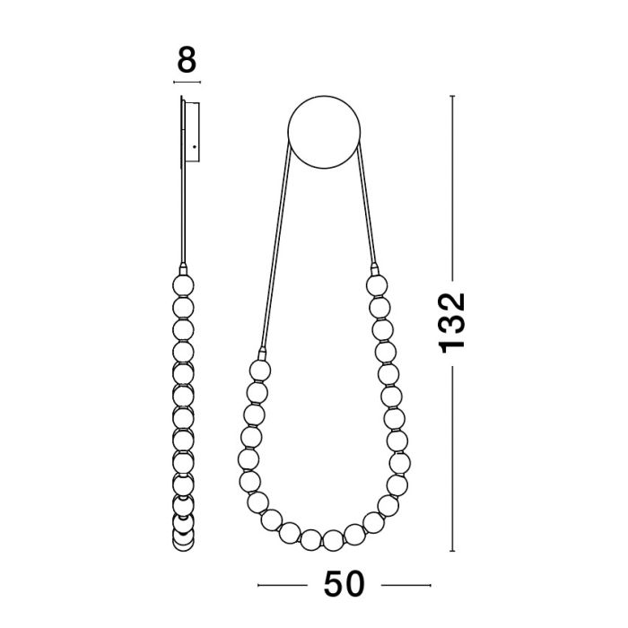 PERLA Wandleuchte-Luxomo Leuchten