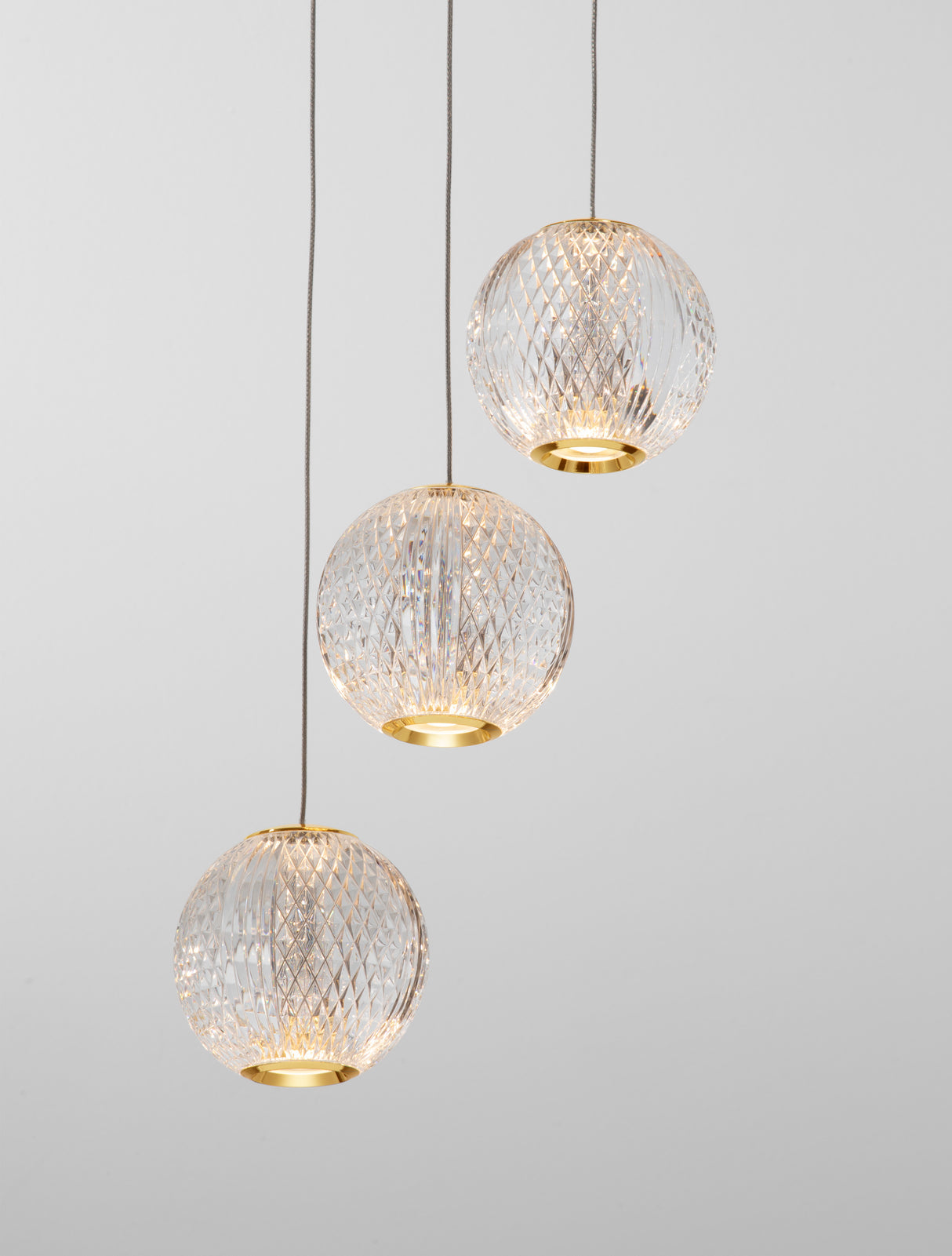 BRILLANTE 3-Kugel-Hängeleuchte-Luxomo Leuchten