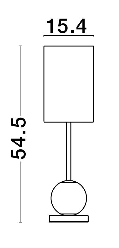 BRILLANTE Tischleuchte 54,5cm-Luxomo Leuchten