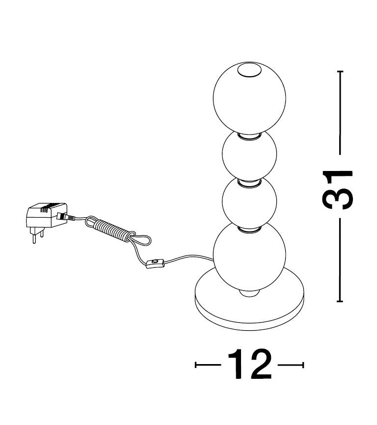 PERLA Tischleuchte-Luxomo Leuchten