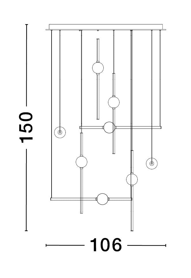 ACROBAT Hängeleuchte 106W-Luxomo Leuchten