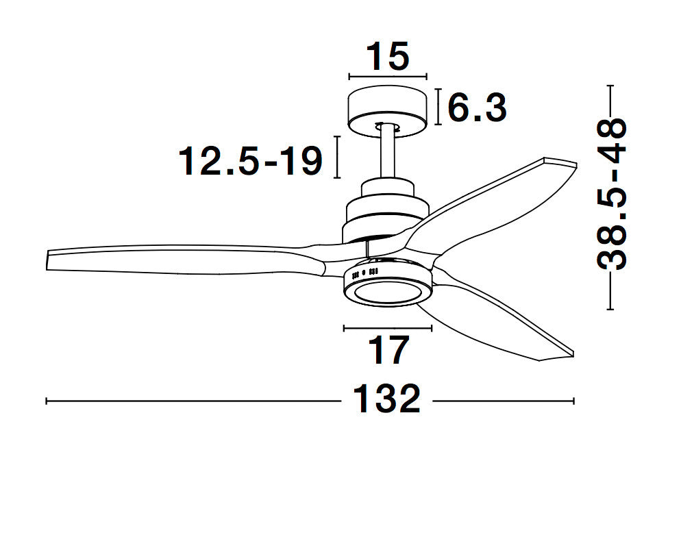 NATURE Deckenventilator Ø 132cm-Luxomo Leuchten