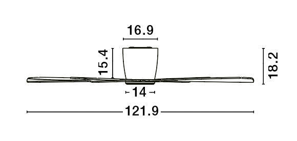 DELL Deckenventilator Ø 121,9 cm-Luxomo Leuchten