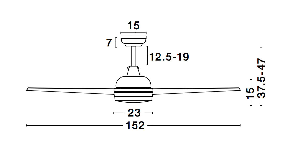 FLOW Deckenventilator Ø 152cm-Luxomo Leuchten