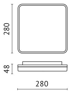 Wand-/Deckenleuchte BLE S/M LED-Luxomo Leuchten