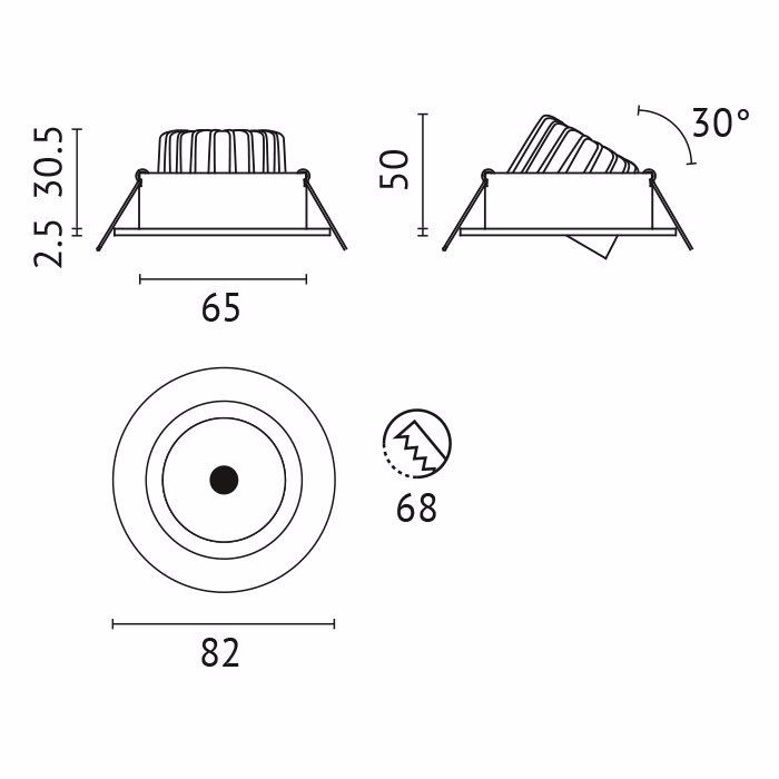 ERON LED Einbaustrahler dimm to warm-Luxomo Leuchten