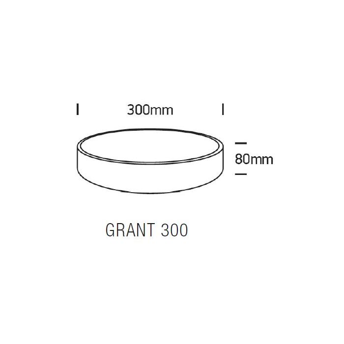 GRANT 300 LED Deckenleuchte 30cm-Luxomo Leuchten