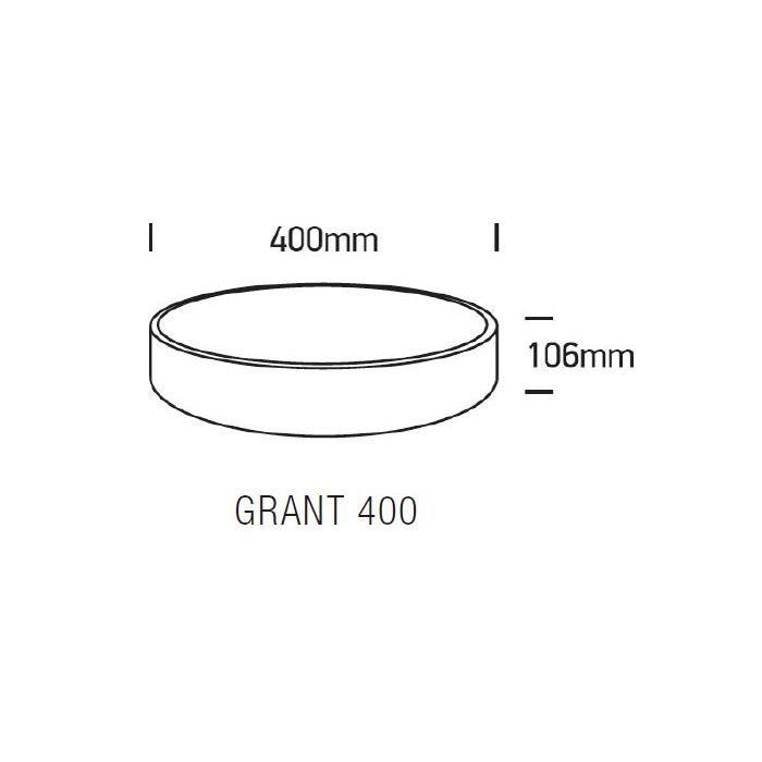 GRANT 400 LED Deckenleuchte 40cm-Luxomo Leuchten