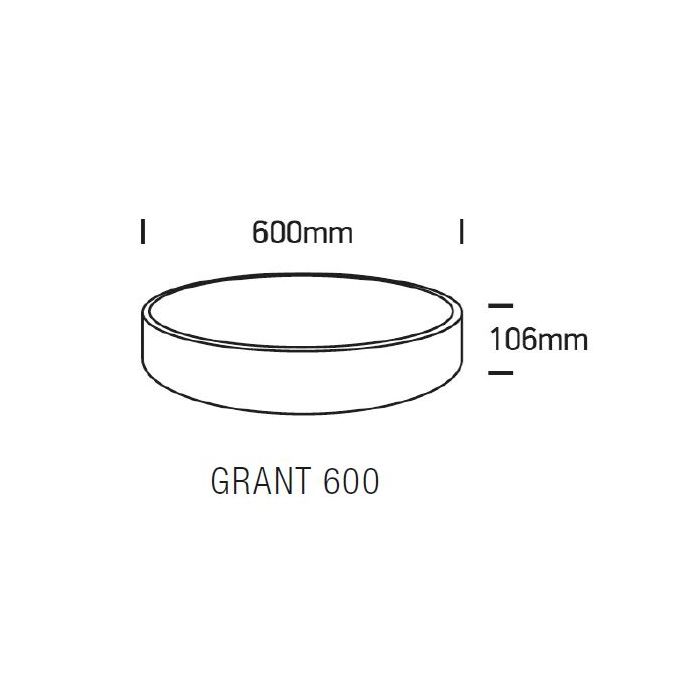 GRANT 600 LED Deckenleuchte 60cm-Luxomo Leuchten