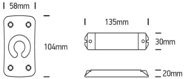 20036 LED Controller 36W 12V / 72W 24V / RGBW 4 Kanäle dimmbar-Luxomo Leuchten