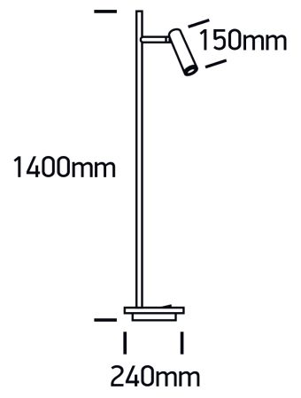 LUGANO LED Stehleuchte-Luxomo Leuchten