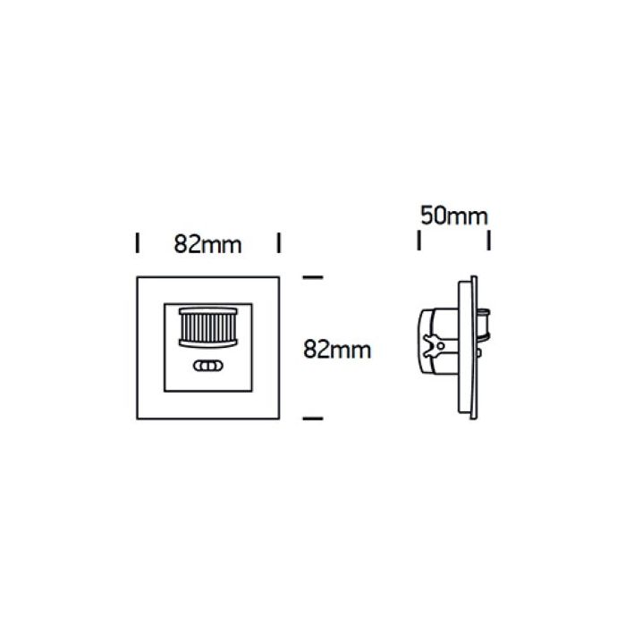 Infrarot Bewegungsmelder Einbau mit Ein/Aus Schalter-Luxomo Leuchten