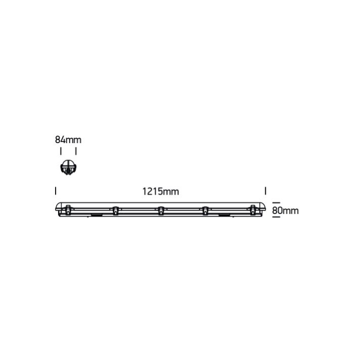 BIRLO EXIT LED Feuchtraum-/Wannenleuchte inkl. Notlichteinsatz 3h-Luxomo Leuchten