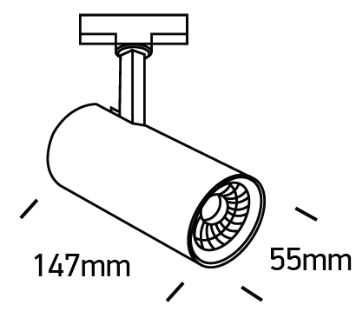 KNOX S LED Stromschienenstrahler-Luxomo Leuchten