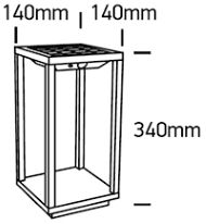 Solar LED Laterne mit Spike Sensor-Luxomo Leuchten