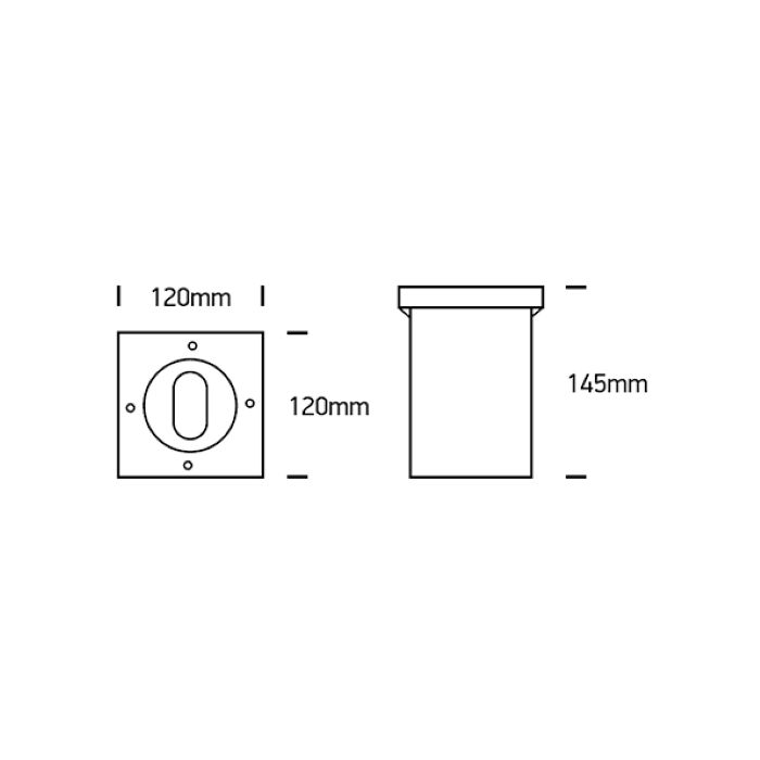 LORO Q Bodeneinbaustrahler quadratisch-Luxomo Leuchten