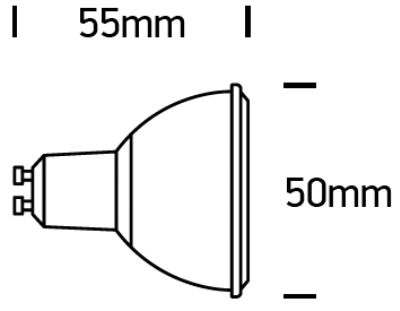 LED Retrofit GU10 3W 230V 60°-Luxomo Leuchten