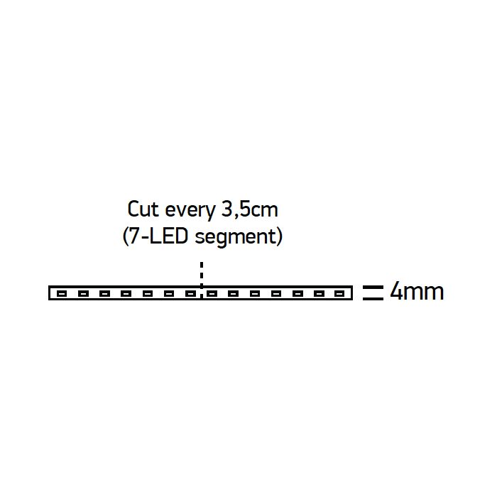 7833 LED Strip Indoor ultradünn 14,4W/m 24V selbstklebend 5m-Luxomo Leuchten
