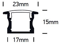 7904R LED Einbauprofil 2m-Luxomo Leuchten