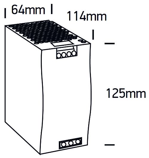 89240XR LED Treiber on/off Hutschiene 240W 48V DC IP20-Luxomo Leuchten