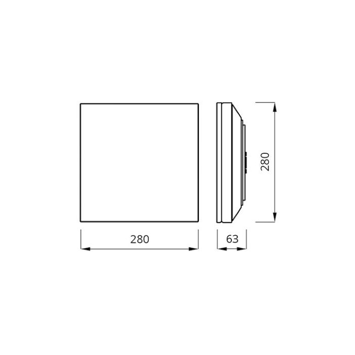 EDGE S LED Wand-/Deckenleuchte-Luxomo Leuchten