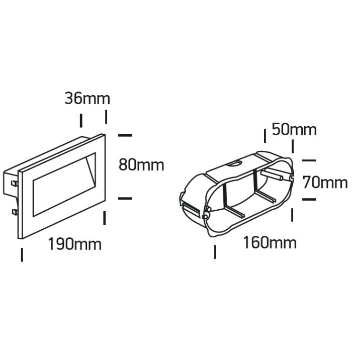 LEILANI M/L LED Wandeinbauleuchte-Luxomo Leuchten