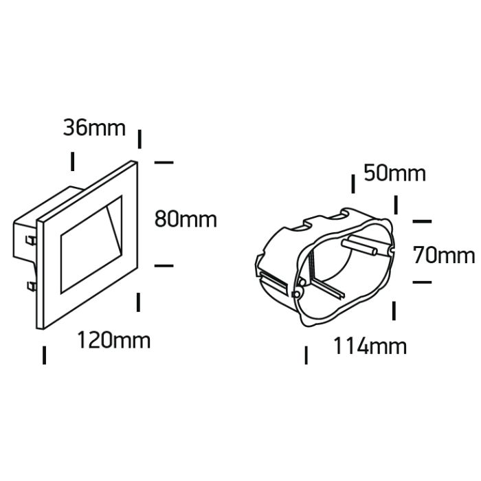LEILANI M/L LED Wandeinbauleuchte-Luxomo Leuchten