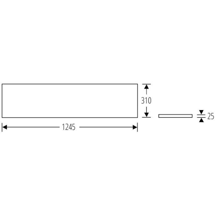 MODUL FOUR EL 1 LED Rasterleuchte schmal lang