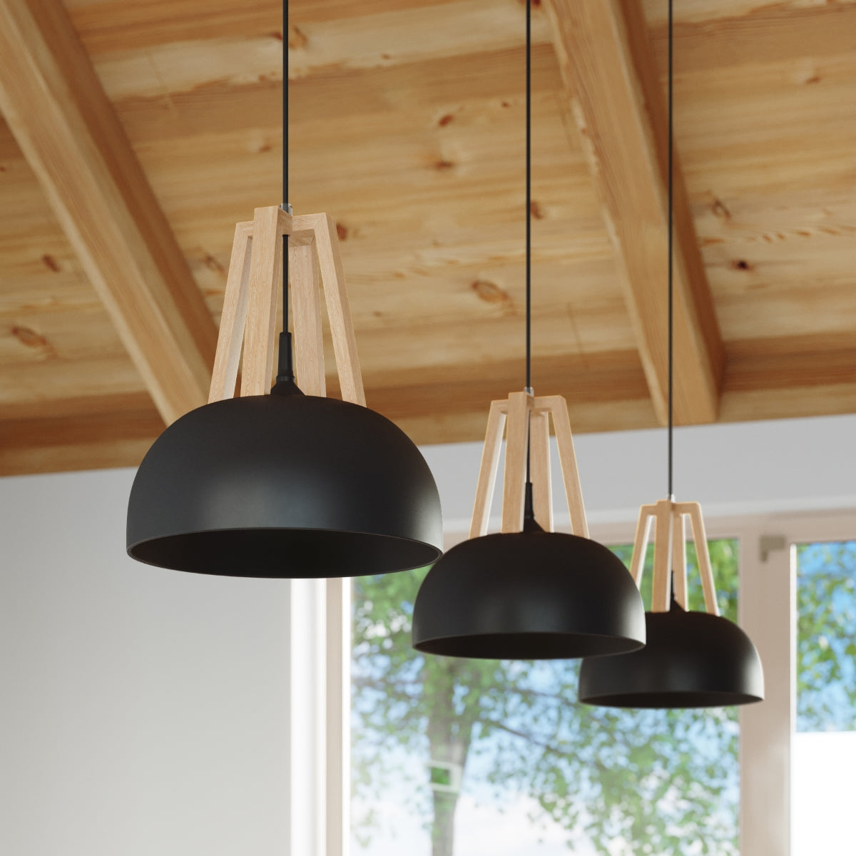 CASCO Holz Pendelleuchte