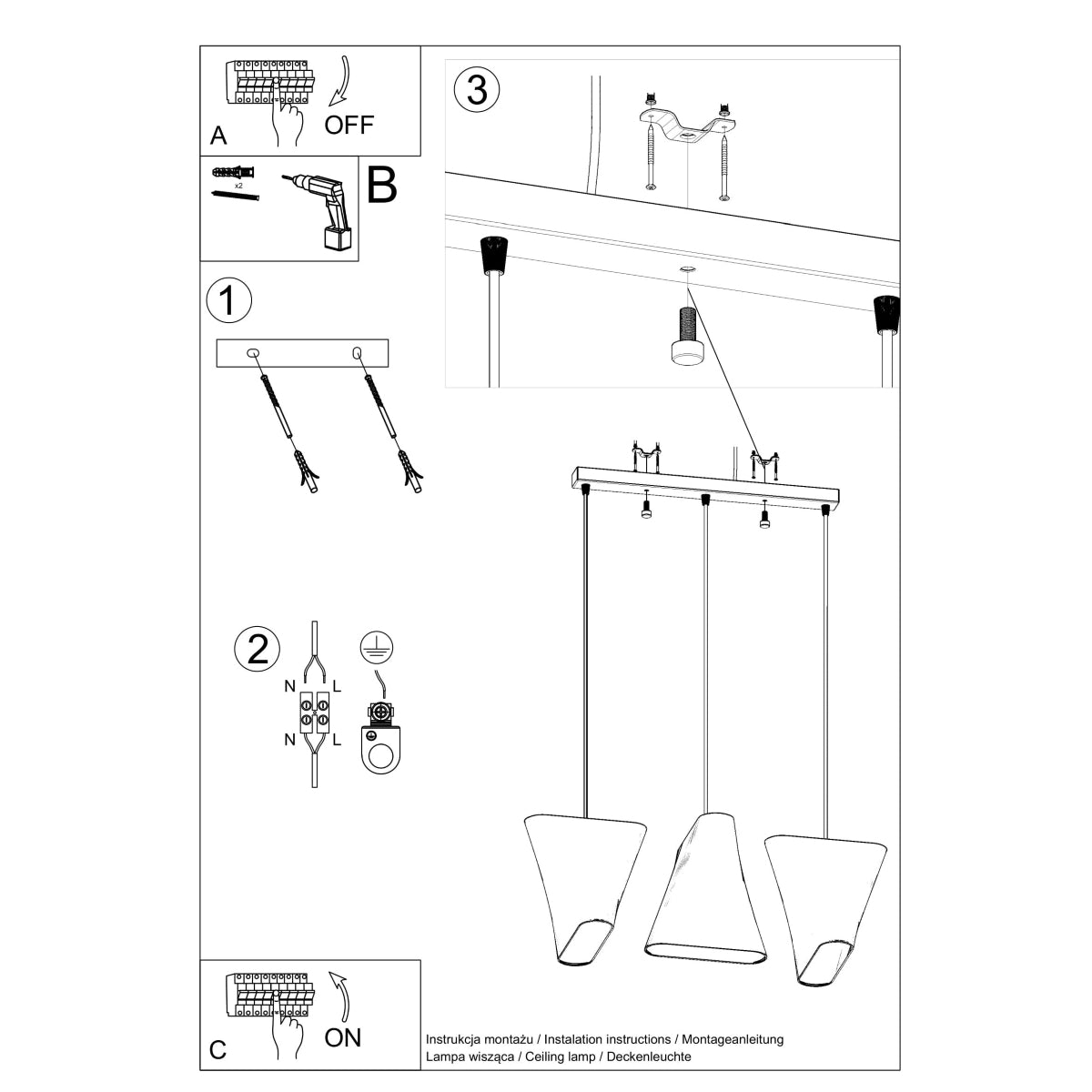 BLUM 3 Kronleuchter