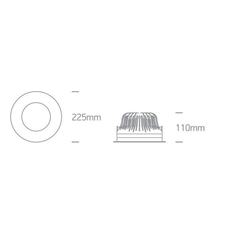 UCA 5 LED Einbaudownlight-Luxomo Leuchten