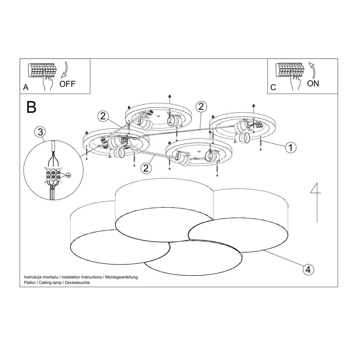 CIRCLE 4 Deckenleuchte